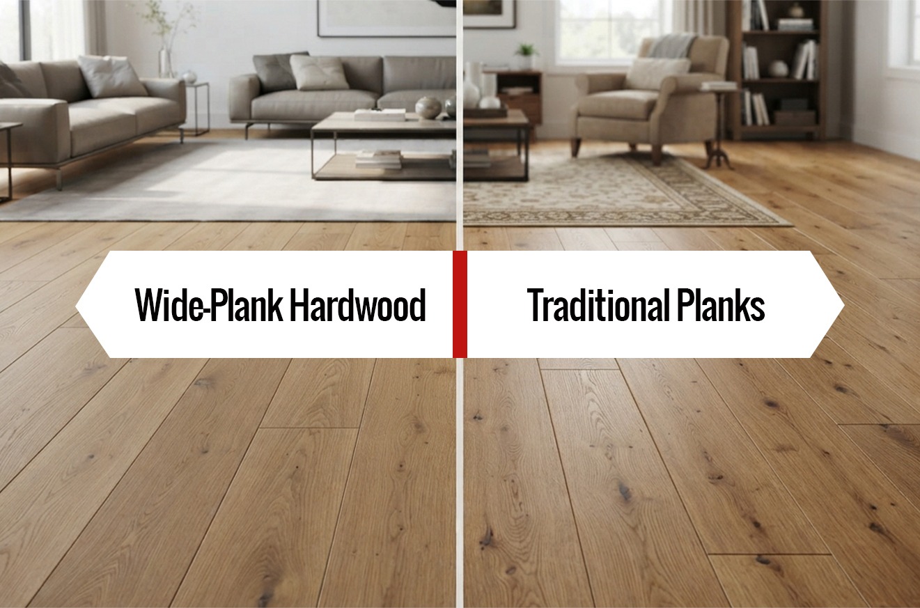 Wide-Plank Hardwood vs Traditional Planks